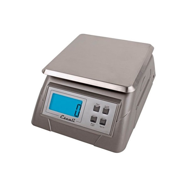 San Jamar Escali 136KP Alimento NSF Certified Digital Scale, 13lb x 0.1oz/6000g x 1g, Stainless Steel 136KP - main